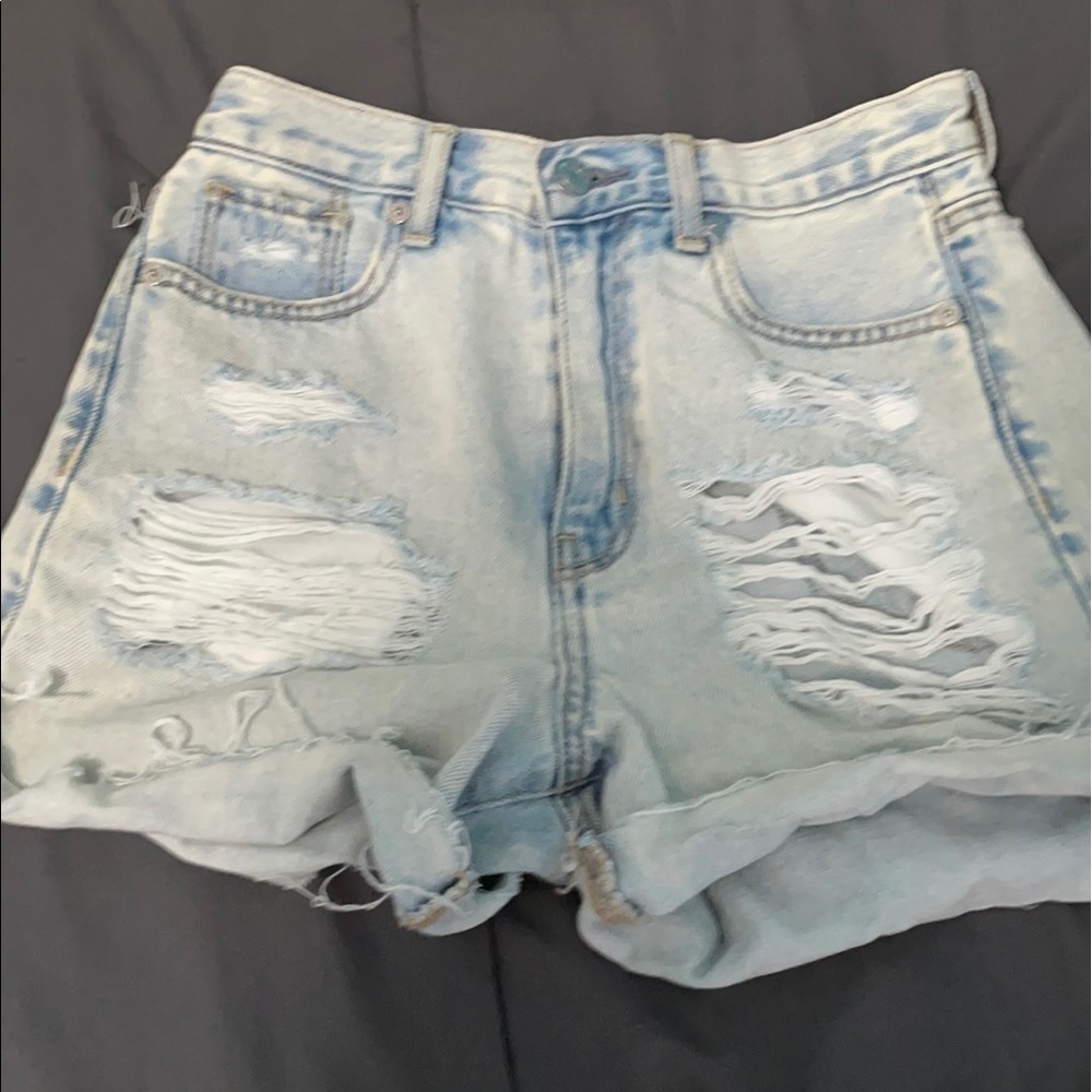 ripped american eagle mom shorts